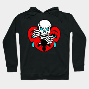 Skull bert grimm heart Hoodie